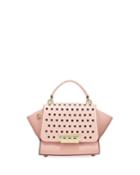 Eartha Floral-perforated Leather Crossbody Bag, Rose