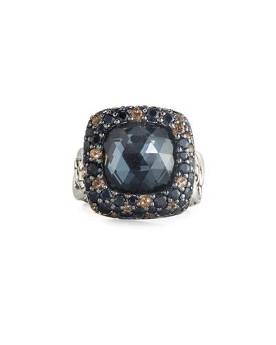 Batu Klasik Square Multi-gem Ring,