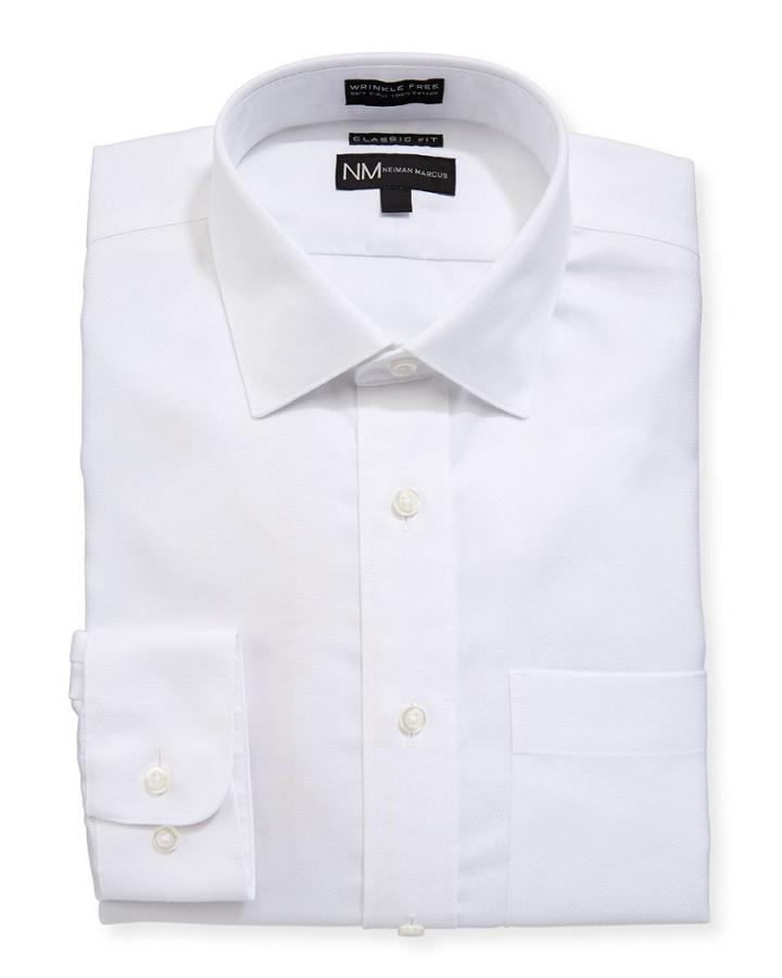 Classic-fit Non-iron Dobby-solid Dress