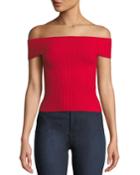 Off-the-shoulder Cropped