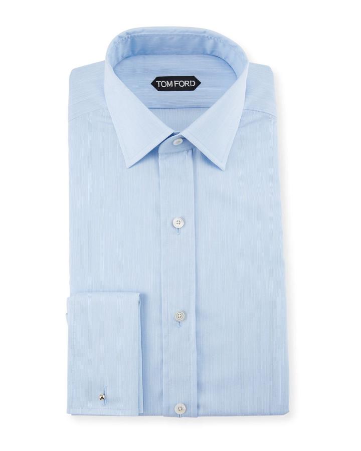 Men's Striped Spread-collar Dress