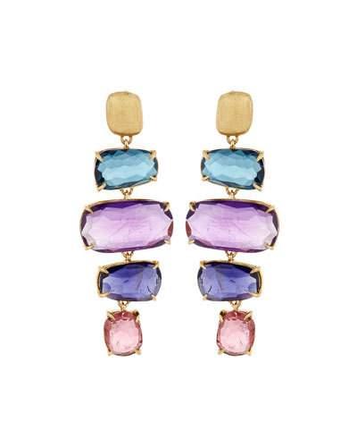 Murano 18k Four-drop Multi-gemstone Earrings