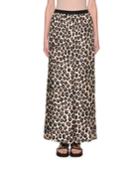 Leopard-print Full-leg Pants