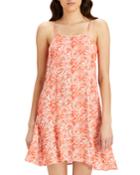 Sasha Open-back Floral-print Mini Coverup Dress