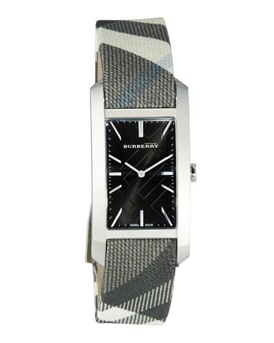 32mm Heritage Nova Rectangle Bracelet Watch W/ Check