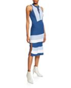 Racerback Sheath Dress With Lace-up Details