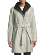 Eva Asymmetric Tweed Coat