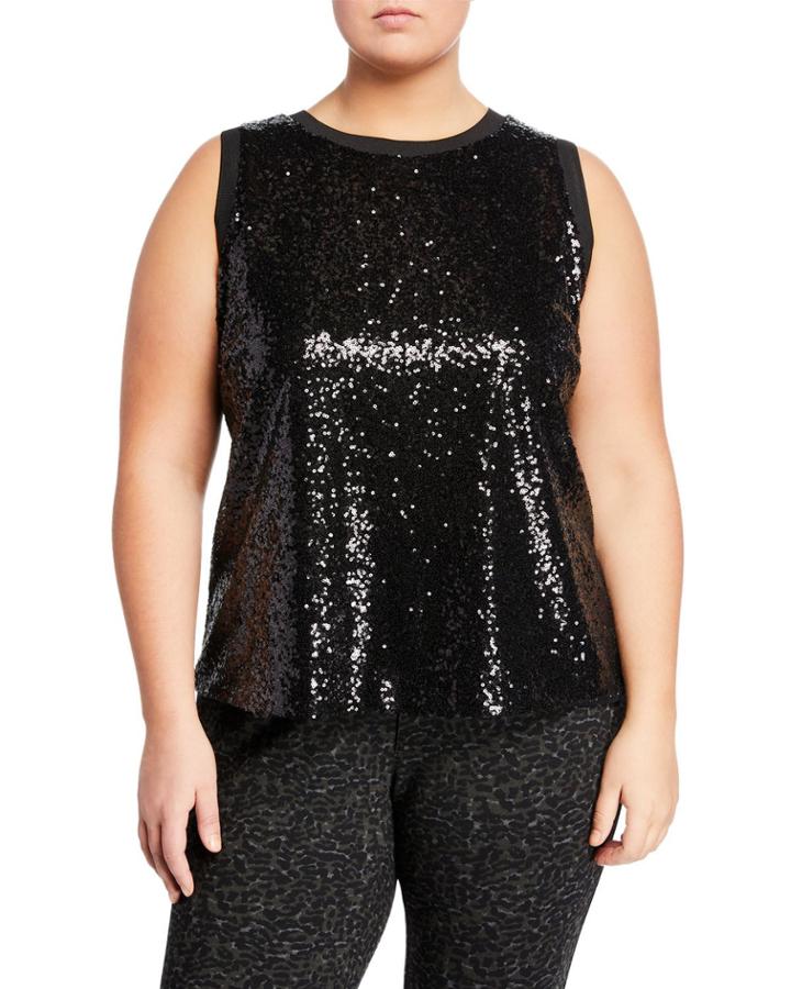 Cole Sequined Sleeveless Tank,