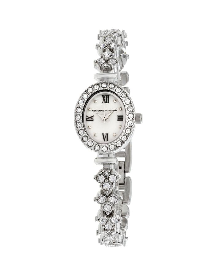 20mm Crystalized Oval Watch W/ Bracelet