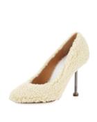 Fuzzy Faux-fur Pumps