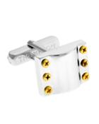 Thompson London Square Cuff Links W/ Screw Detail,