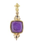 Sugilite & White Quartz Doublet Fleur De