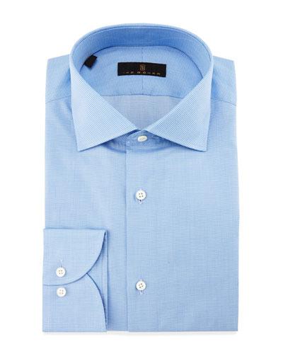 Gold Label Milano Mini-houndstooth Dress Shirt,