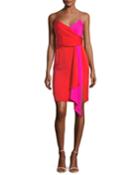 Cindy Two-tone Stretch-silk Dress