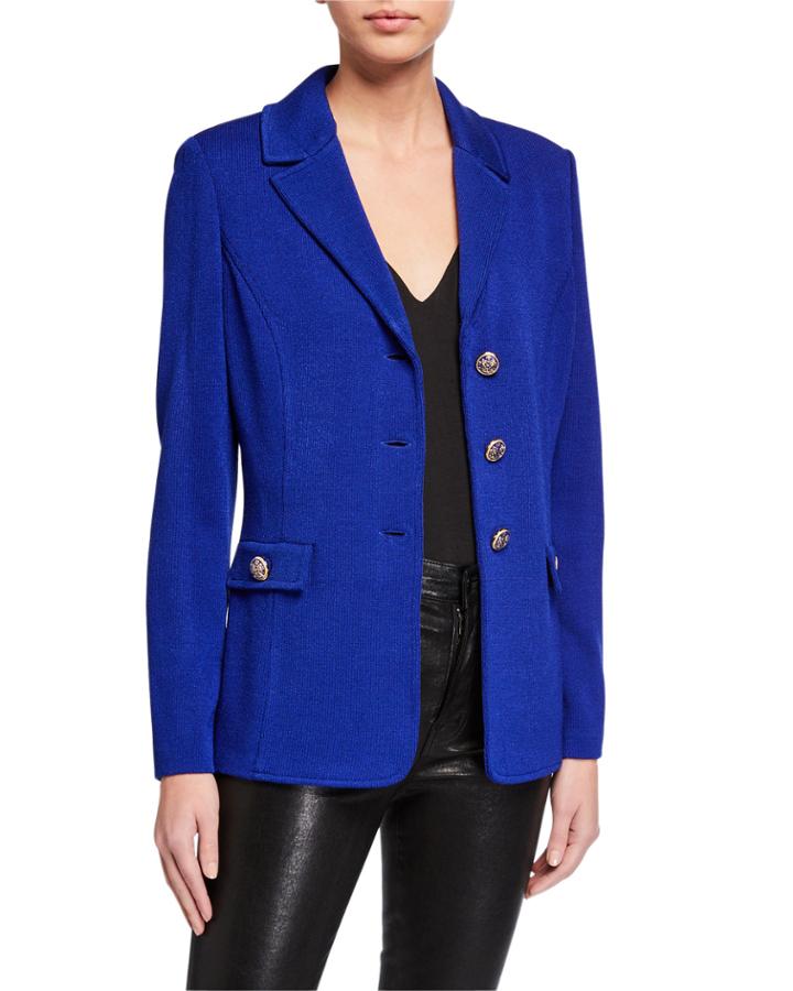 Santana Knit Wool-blend Blazer