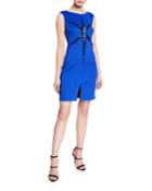 Sleeveless Neoprene Cocktail Dress With