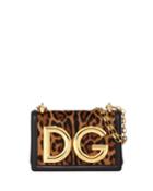 Cheetah-print Fur Dg Logo Crossbody Bag