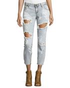 Free Birds Short-rise Capri Jeans,