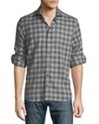Men's Long-sleeve Woven Button