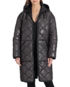 Hooded Zip-up Quilted Puffer Coat