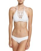 Venise High-neck Swim Top, White