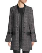Double-breasted Long Boucle Coat
