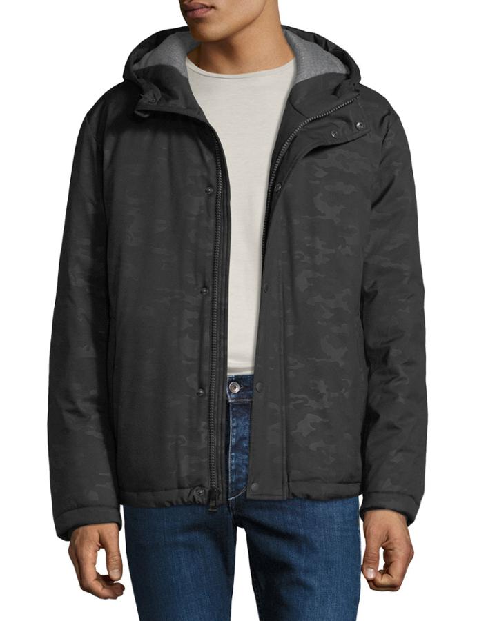 Men's Lightweight Hooded Oxford Bomber Jacket