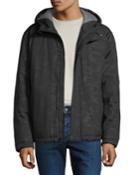Men's Lightweight Hooded Oxford Bomber Jacket