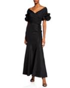 Two-piece Wrap Top Set W/ Strapless Sweetheart Gown