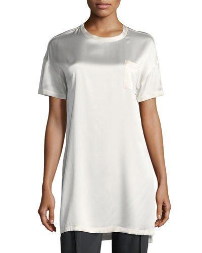 Satin Oversized Stretch T-shirt