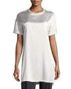 Satin Oversized Stretch T-shirt