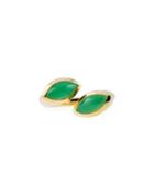 18k Prisma Bypass Marquise Ring In Chrysoprase