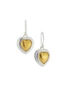 Romance Two-tone Heart Drop Earrings