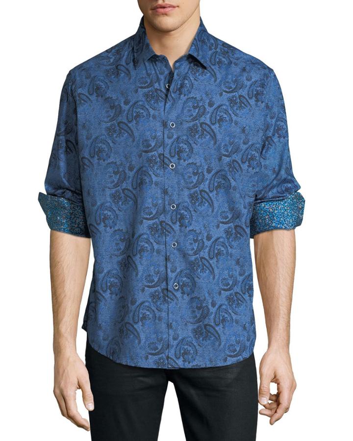 Classic-fit Paisley Jacquard Sport
