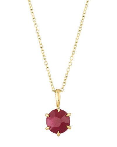 Rock Candy 18k Mini Composite Ruby Pendant Necklace