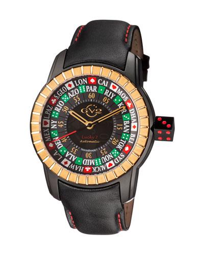 48mm Men's Lucky 7 Stainless Steel Fortunato Watch, Yellow Golden