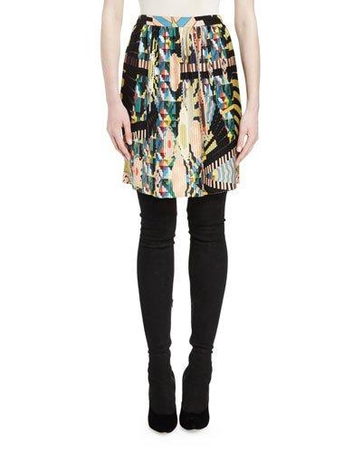 Crazy Cleopatra-print Slim Skirt,