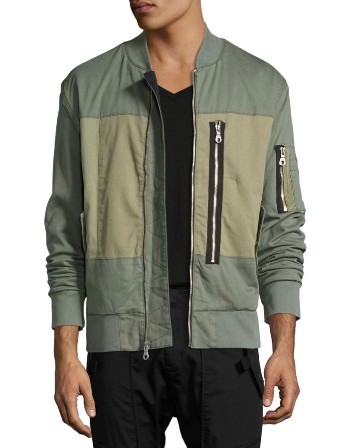 Knox Utility Bomber Jacket, Green
