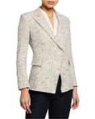 Jezebel Button-front Tweed Jacket