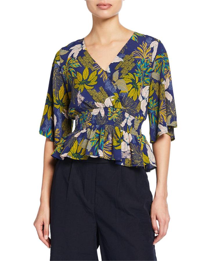 Isla Botanical Smocked Waist Top