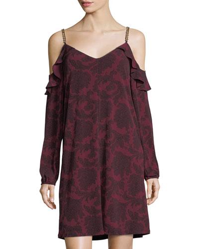 Chain-strap Cold-shoulder Dress