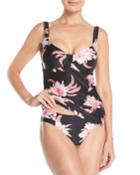 Desert Flower Ruched-side Retro Swim Bikini Bottom