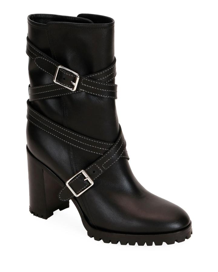 Calf Leather Wrapped Boots