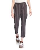 Blended Pin Stripe Cropped Pants
