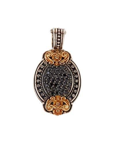 Asteri Petite Oval Pave Black Diamond Pendant