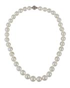 14k White Gold Graduating South Sea Pearl Necklace