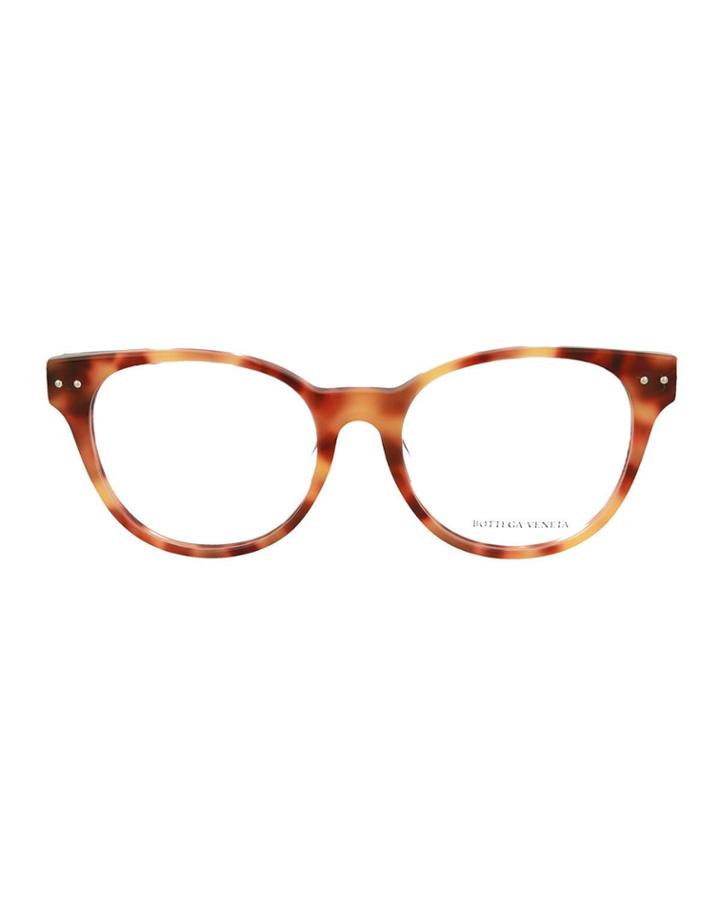 Round Acetate/rubber/leather Optical Glasses