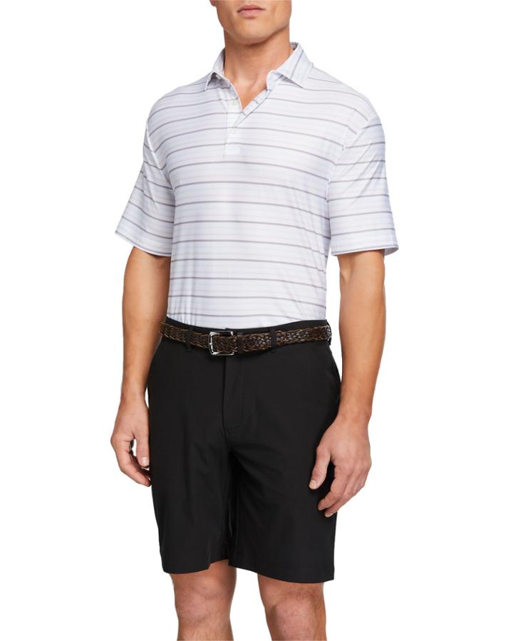 Men's Twill Stripe Polo