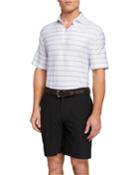 Men's Twill Stripe Polo