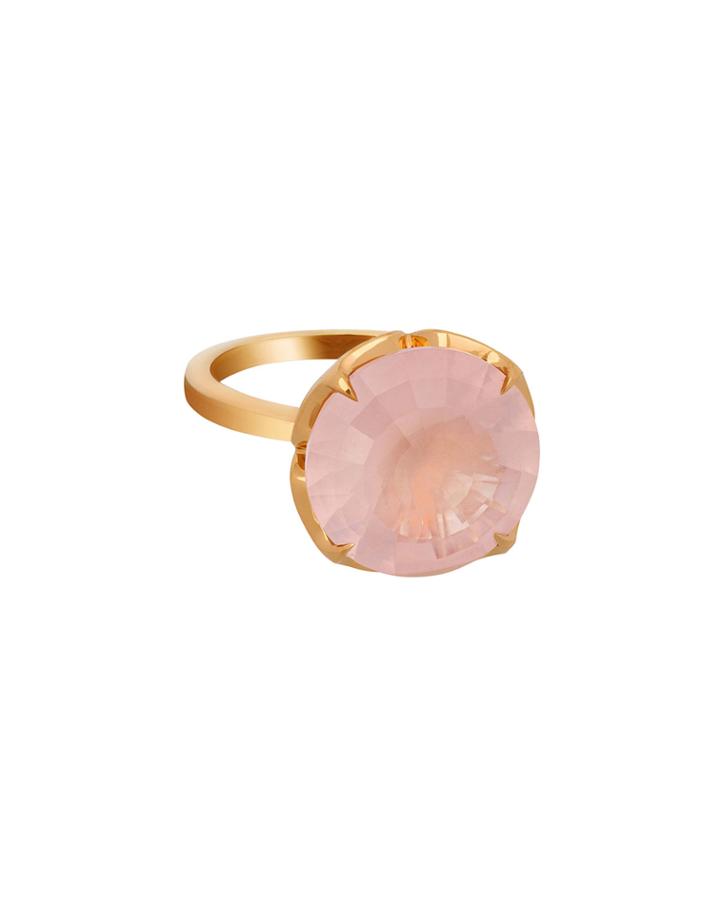 Imperiale 18k Rose Gold Pink Quartz Ring,